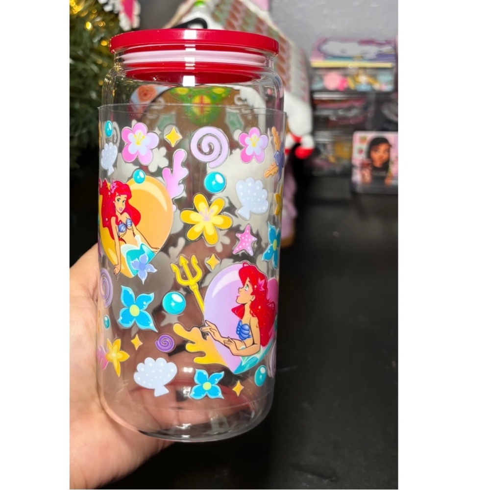 Mermaid cartoon 16oz cup